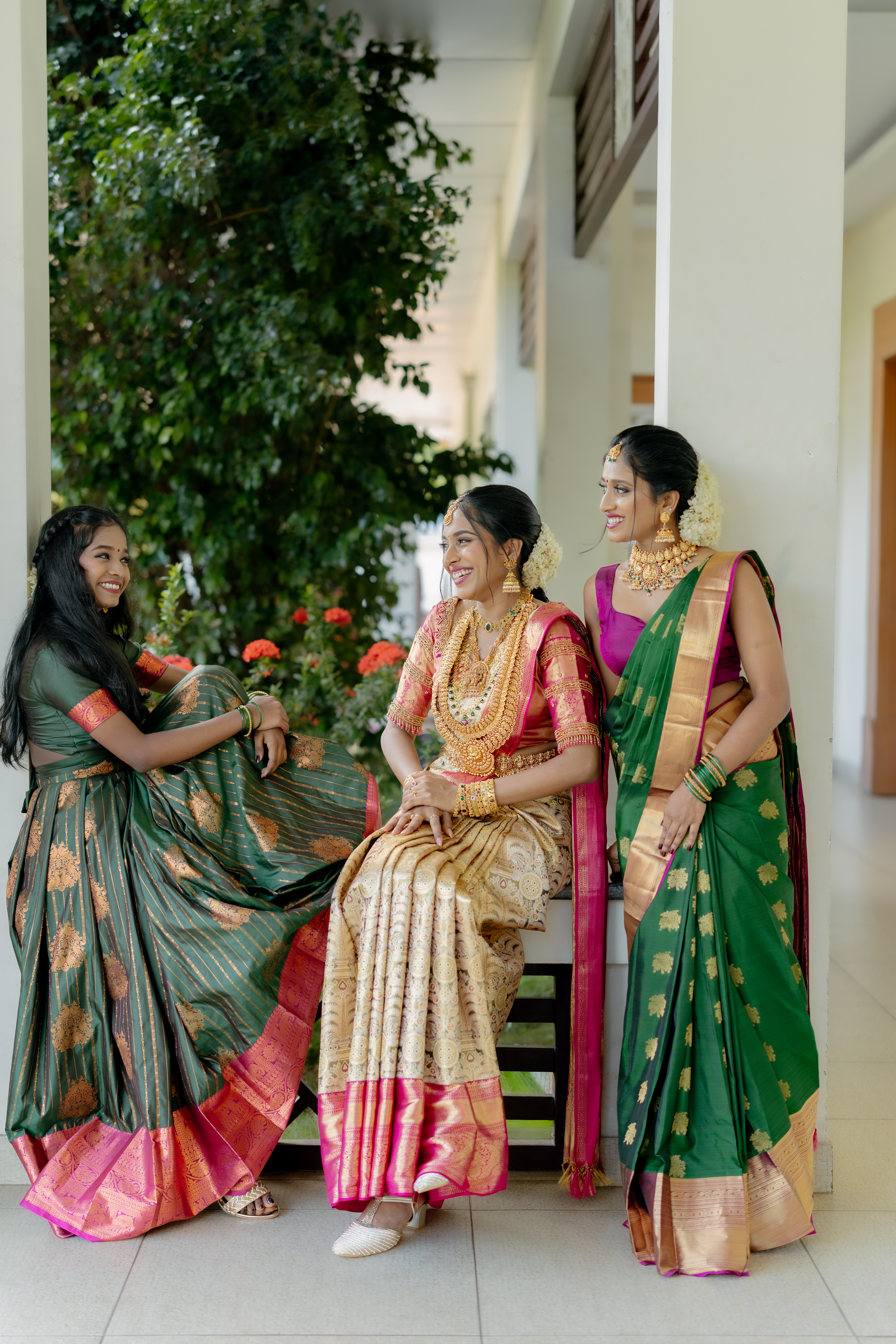 Traditional wedding portrait captured in Thrissur