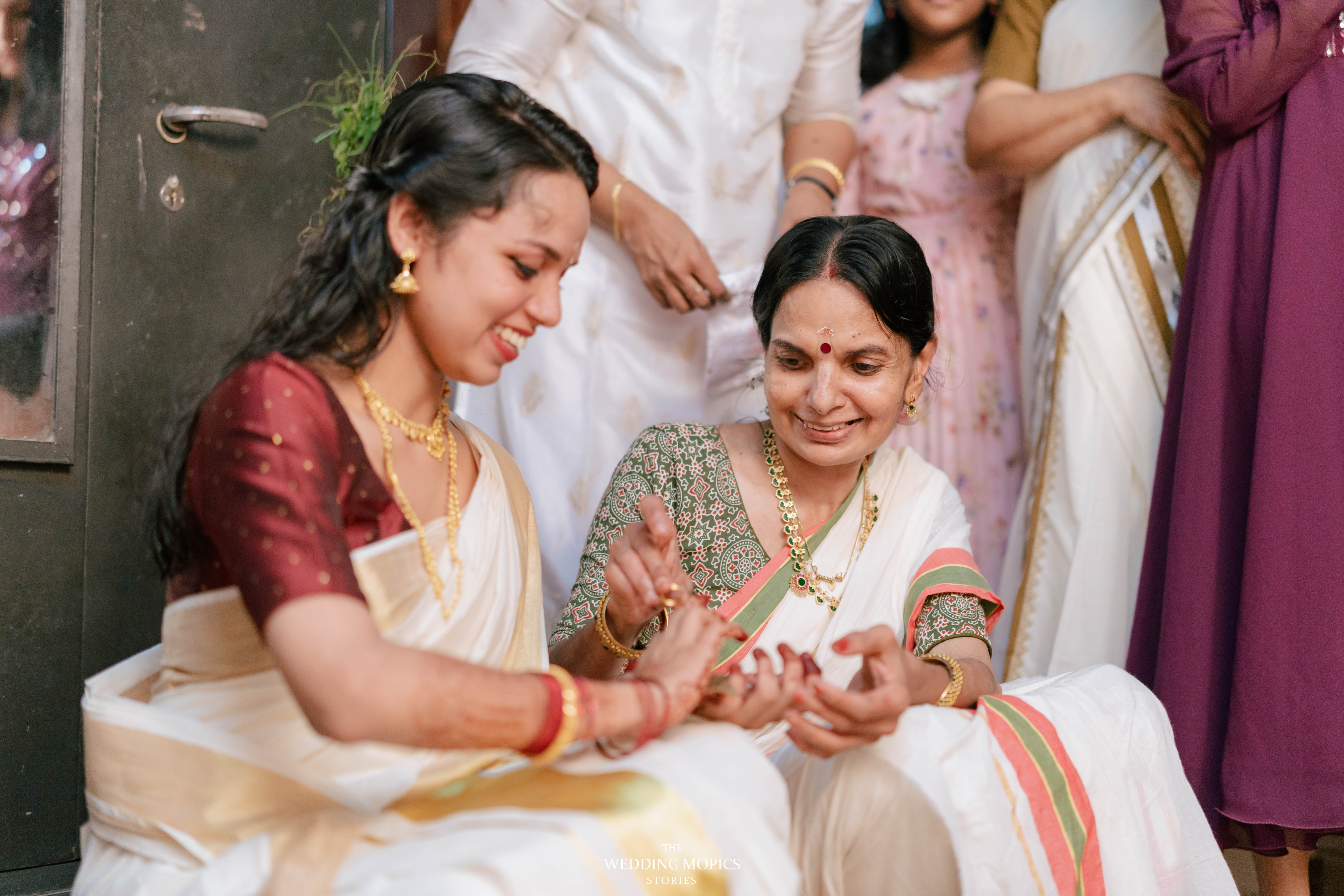 Brahmin wedding blessing moment